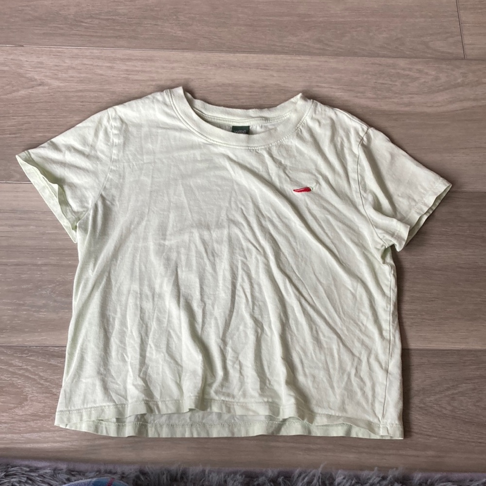 Green Cropped Chili Pepper Shirt